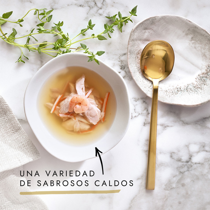 Sopa PURINA GOURMET Crystal, alimento húmedo para gatos - Kompymascotas