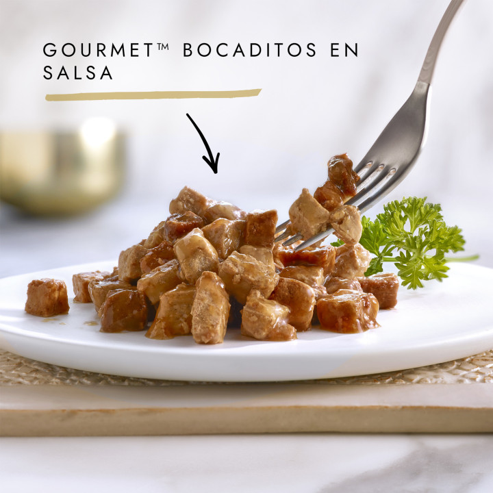 Purina Gourmet Gold Bocaditos en Salsa, comida húmeda para gatos - Kompymascotas