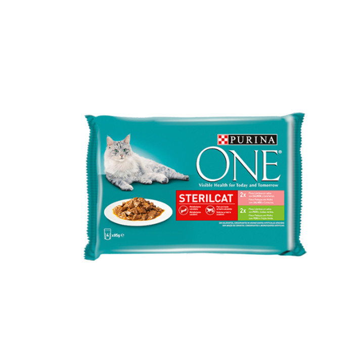 Purina One finas láminas en salsa esterilizados - PiensoyMascotas