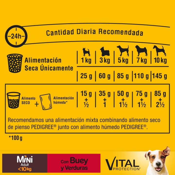 Pedigree Seco Mini Adult Buey y Verduras