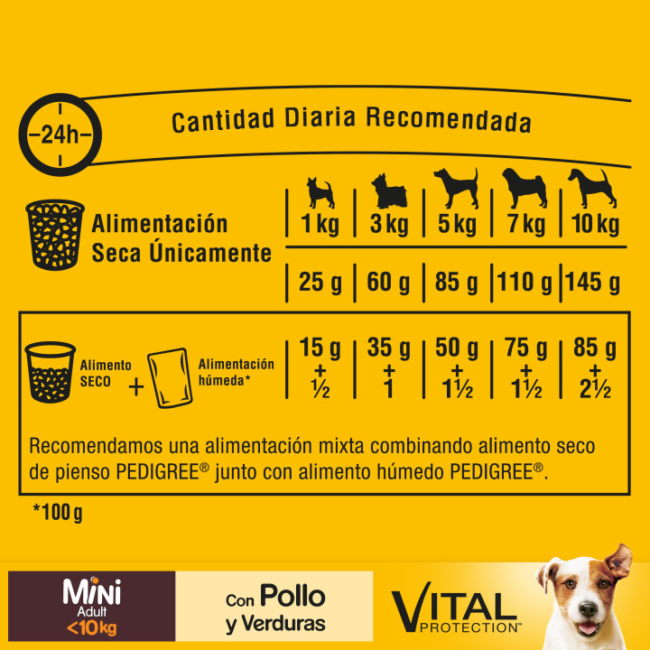 Pedigree Mini Adult Pollo y Verduras