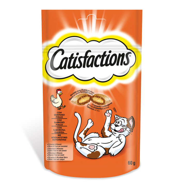 Catisfactions con Pollo, galletas para gato - Kompymascotas
