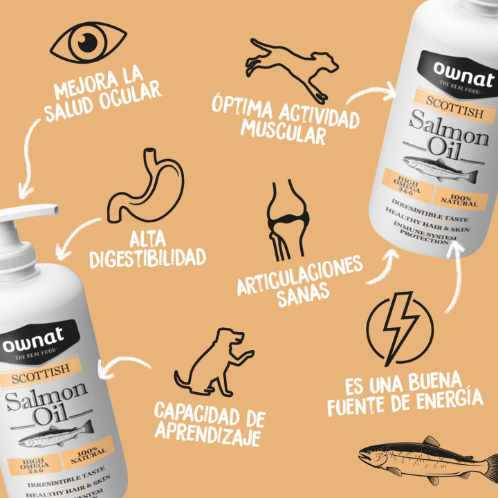 Ownat Aceite de Salmón para perros