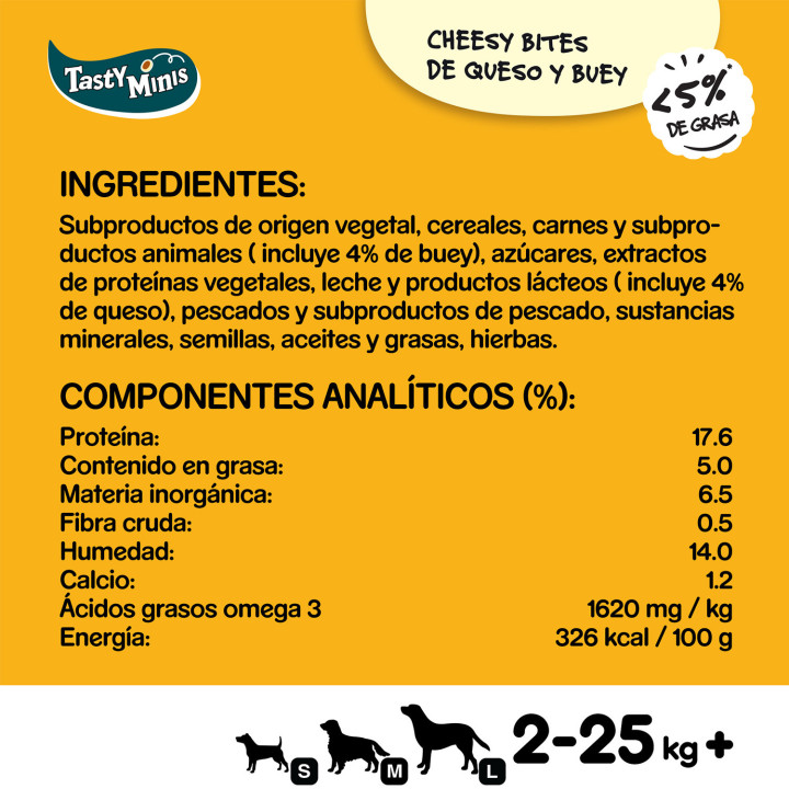 Pedigree Tiras Tasty Bites Queso