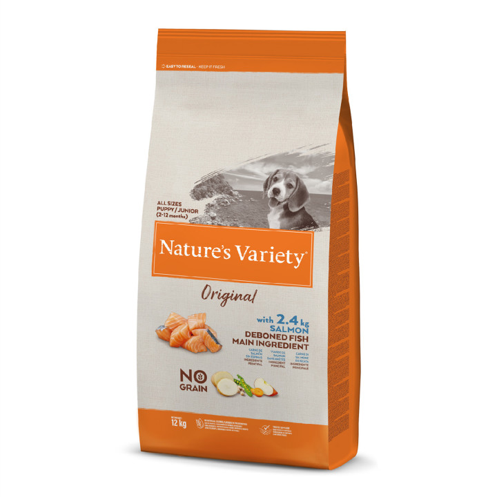 Natures Variety Original Grain Free Junior Salmón - Kompymascotas