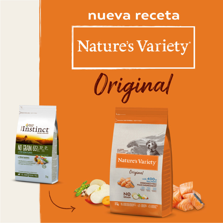 Natures Variety Original Grain Free Junior Salmón - Kompymascotas