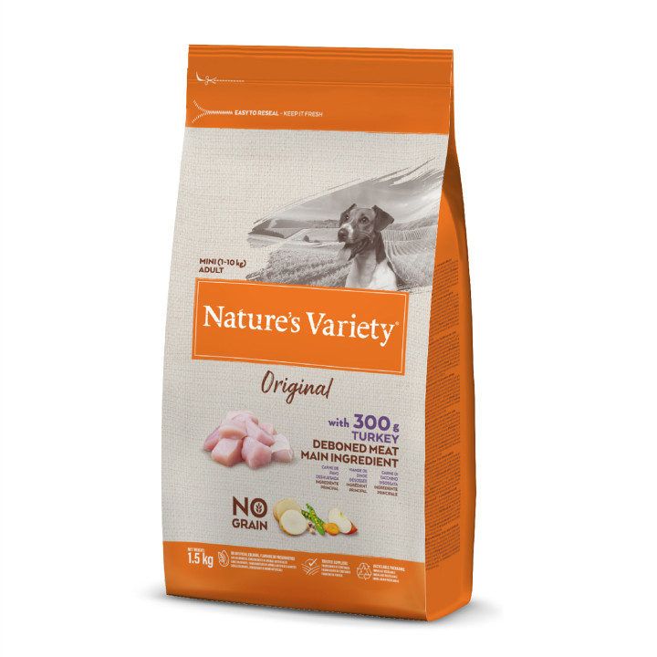 Natures Variety Original Grain Free Mini Adult Turkey - Piensoymasc