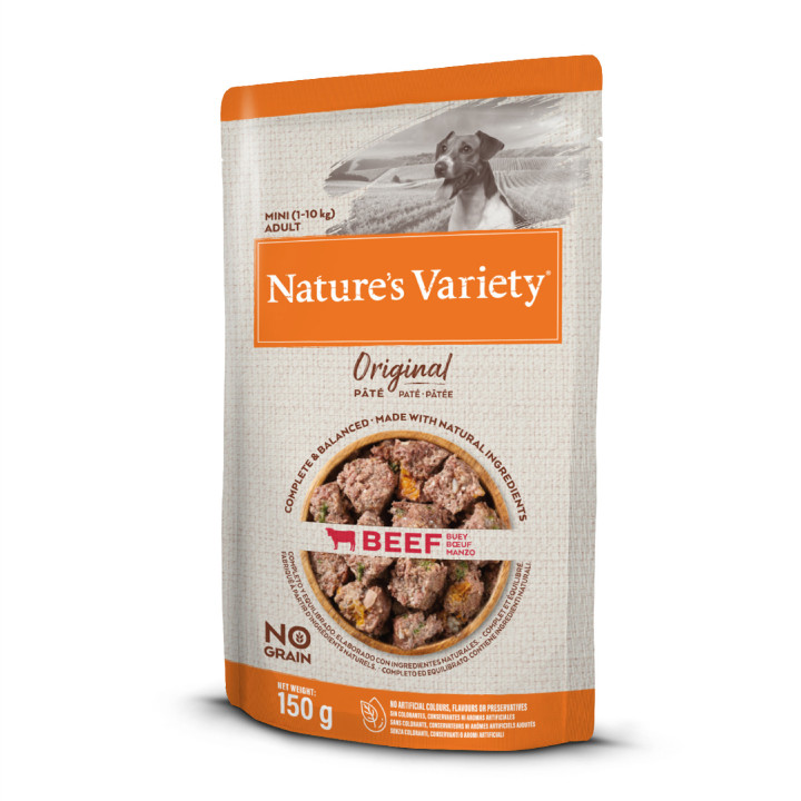 Natures Variety Original Mini Beef Pouch - Kompymascotas