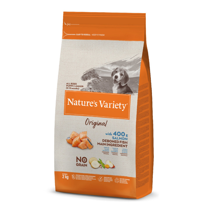 Natures Variety Original Grain Free Junior Salmón - Kompymascotas
