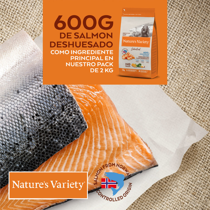 Natures Variety Selected Grain Free Salmón - Kompymascotas