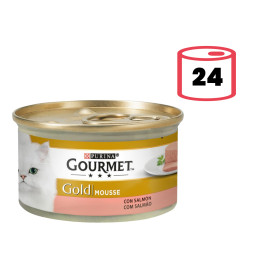 Purina Gourmet Gold Mousse Salmón comida húmeda para gatos - Kompymascotas