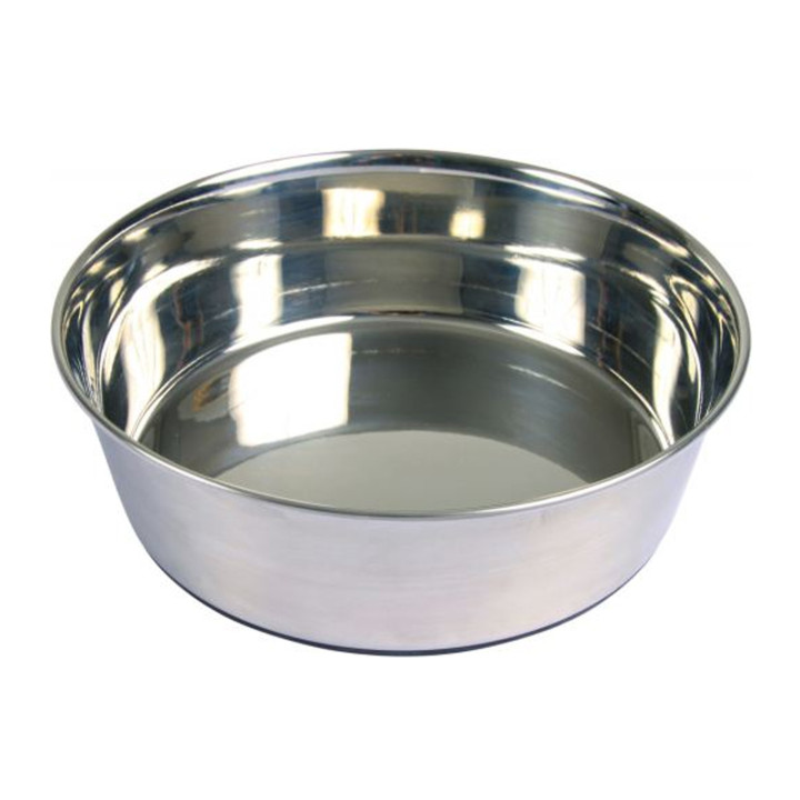 Comedero para perro/gato acero Inoxidable con base caucho - Kompymascotas