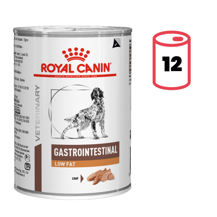 Latas Royal Canin Gastro Intestinal Low Fat, comida húmeda - Kompymascotas
