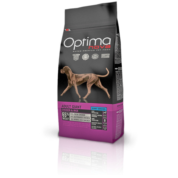 Optima Nova Adult Giant Chicken & Rice, Pienso para perros - Kompymascotas