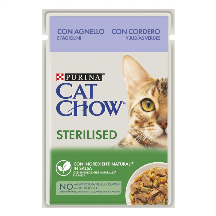 Purina Cat Chow Esterilizado con cordero - Kompymascotas