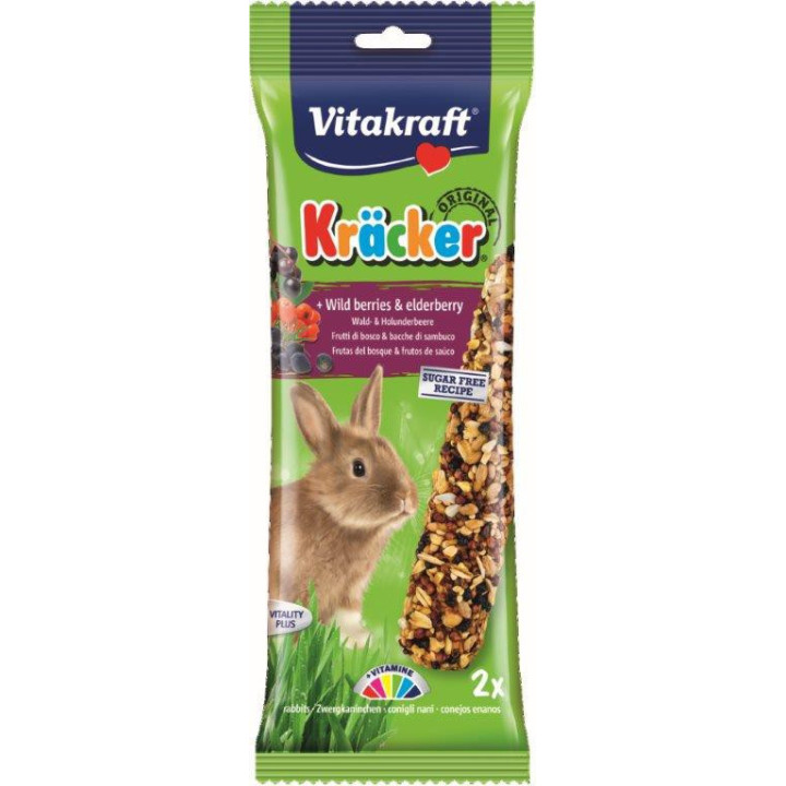 Alimento en barritas para conejos Vitakraft Kracker Frutos - Kompymascotas