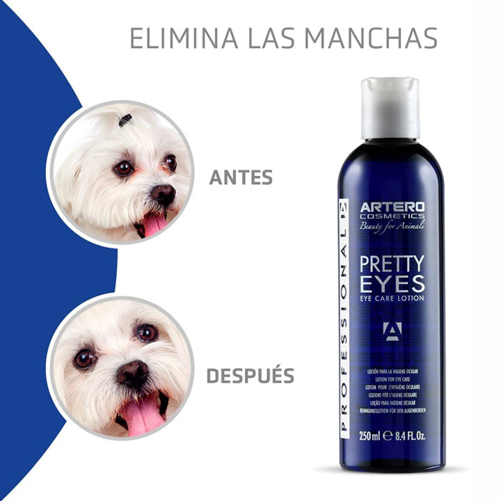 Limpiador del contorno de ojos Artero Pretty Eyes, higiene para mascotas - Kompymascotas
