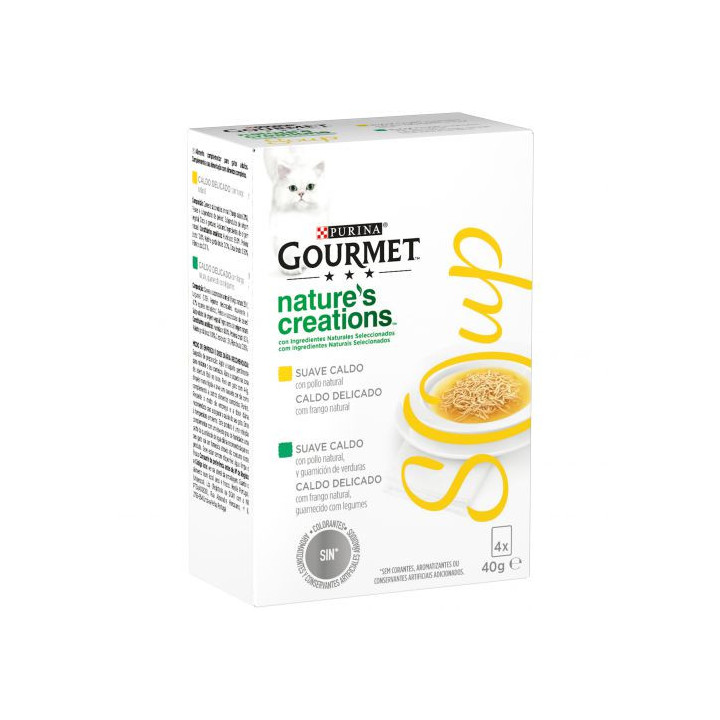 Sopa PURINA GOURMET Crystal, alimento húmedo para gato - Kompymascotas
