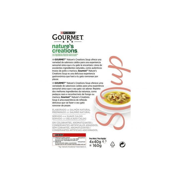 Sopa PURINA GOURMET Crystal, alimento húmedo para gato - Kompymascotas