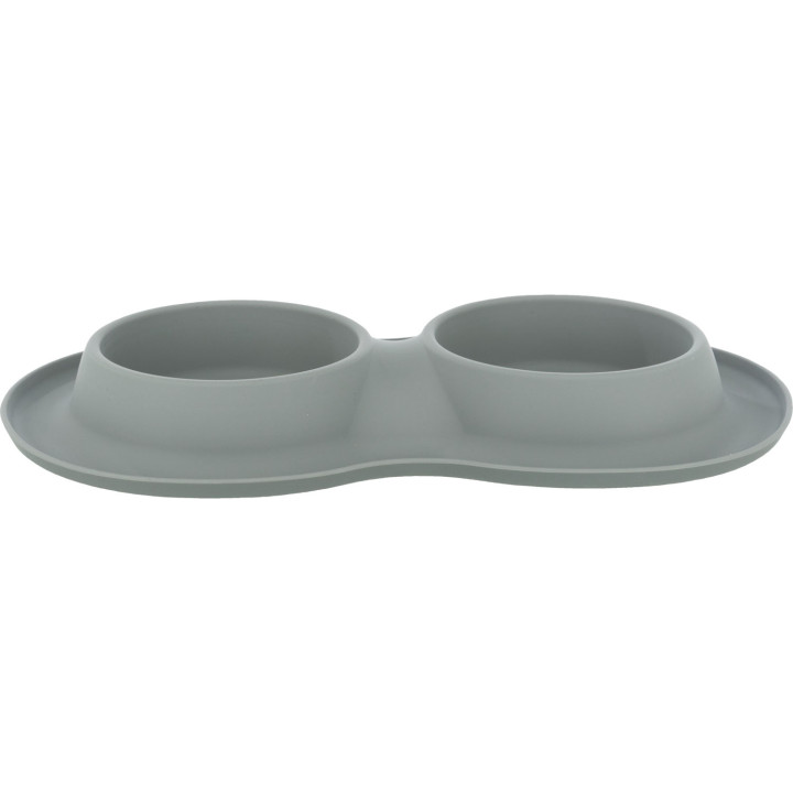 Set Comederos silicona/acero inoxidable