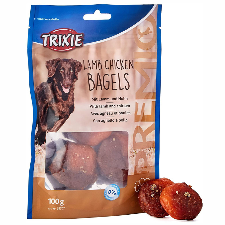Lamb Chicken Bagels Premio, Snack para perro - Kompymascotas