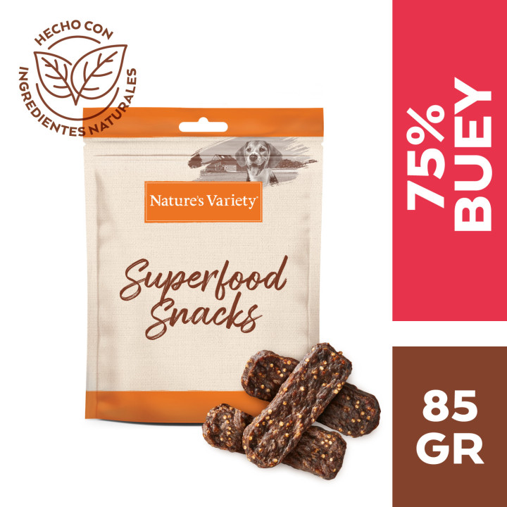Nature's Variety Snacks Superfoods Ternera - Kompymascotas