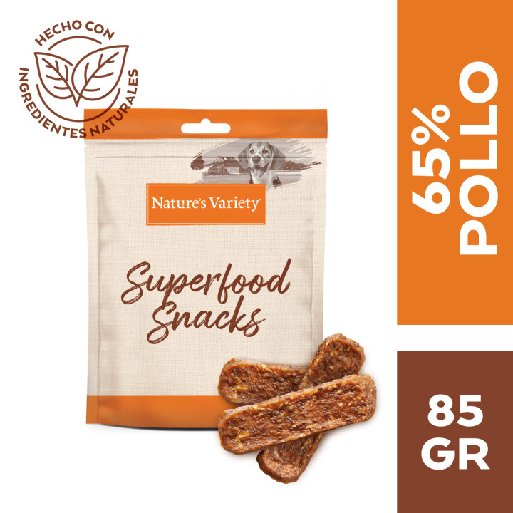 Nature's Variety Snacks Superfoods Pollo - Kompymascotas