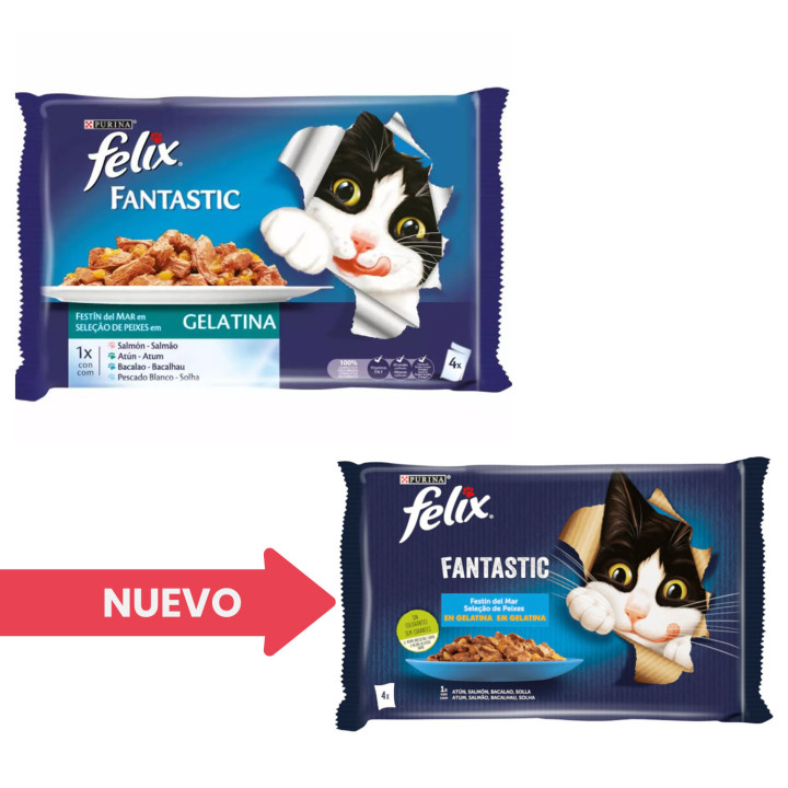 Purina Felix Festín del Mar, comida húmeda para gatos - Kompymascotas