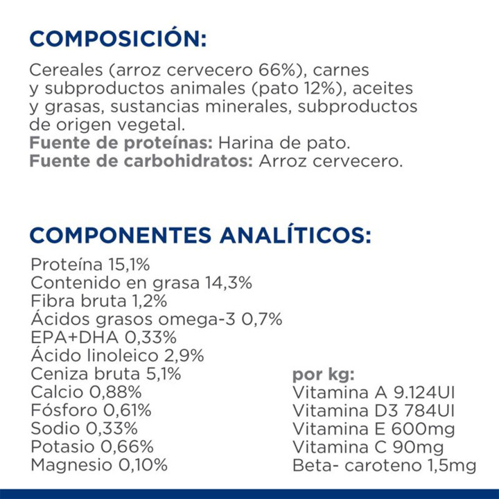 Pienso veterinario Hill's Prescription Diet Canine d/d pato y arroz - Kompymascotas