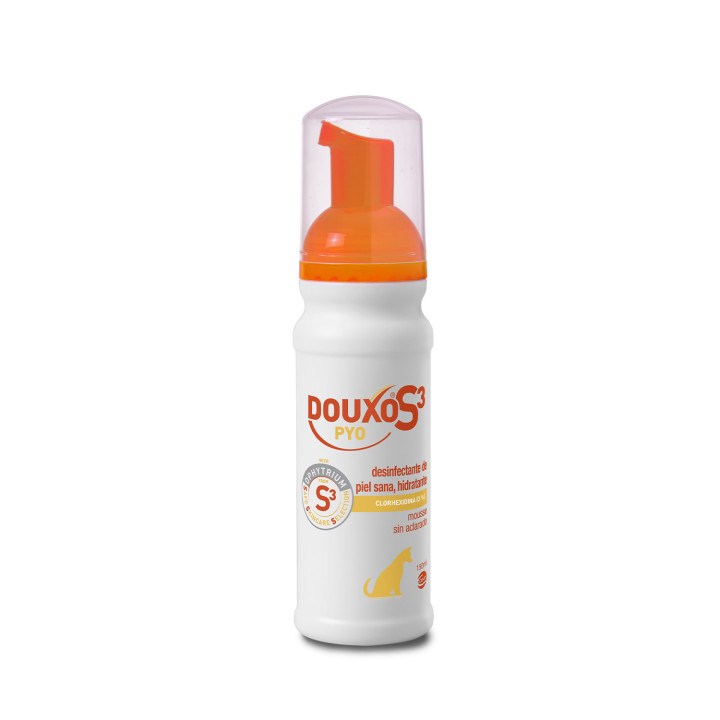 DOUXO S3 PYO Mousse desinfectante de piel sana e hidratante del perro y gato