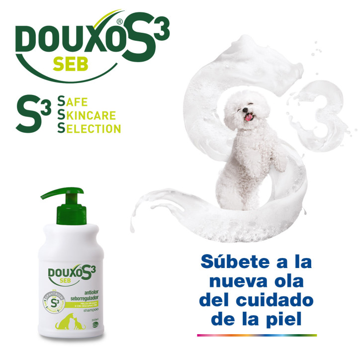 DOUXO S3 SEB Champú antiolor y Seborregulador para perros y gatos