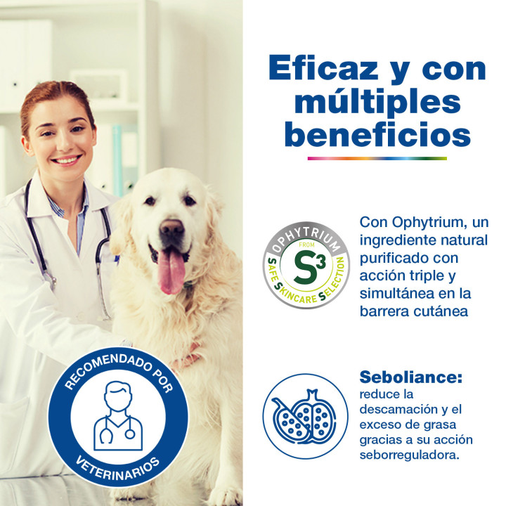 DOUXO S3 SEB Mousse antiolor y Seborregulador para perros y gatos