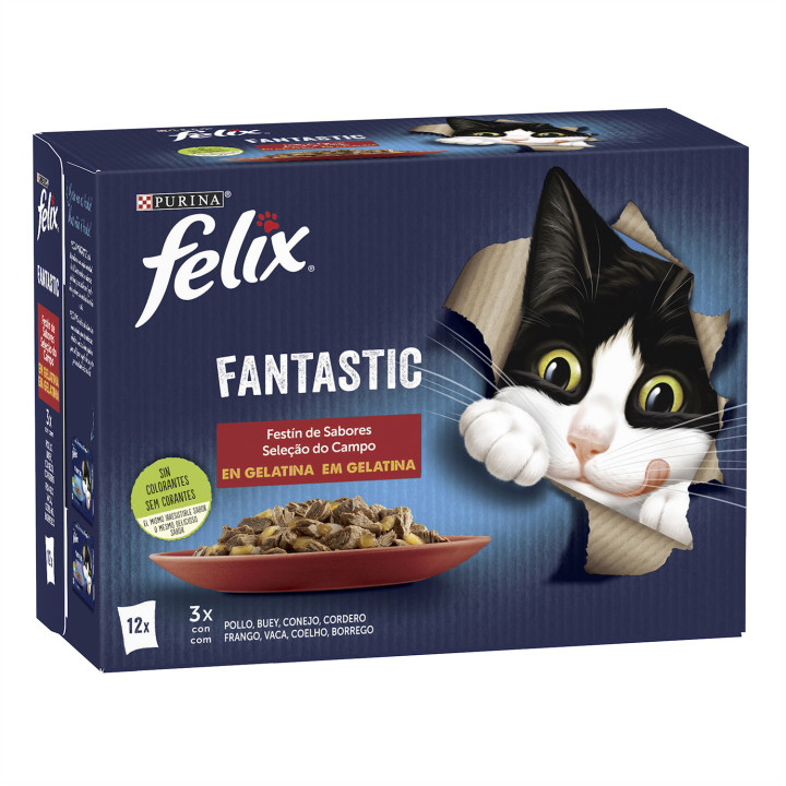 Purina Felix Fantastic Festín de Sabores Gelatina - Kompymascotas