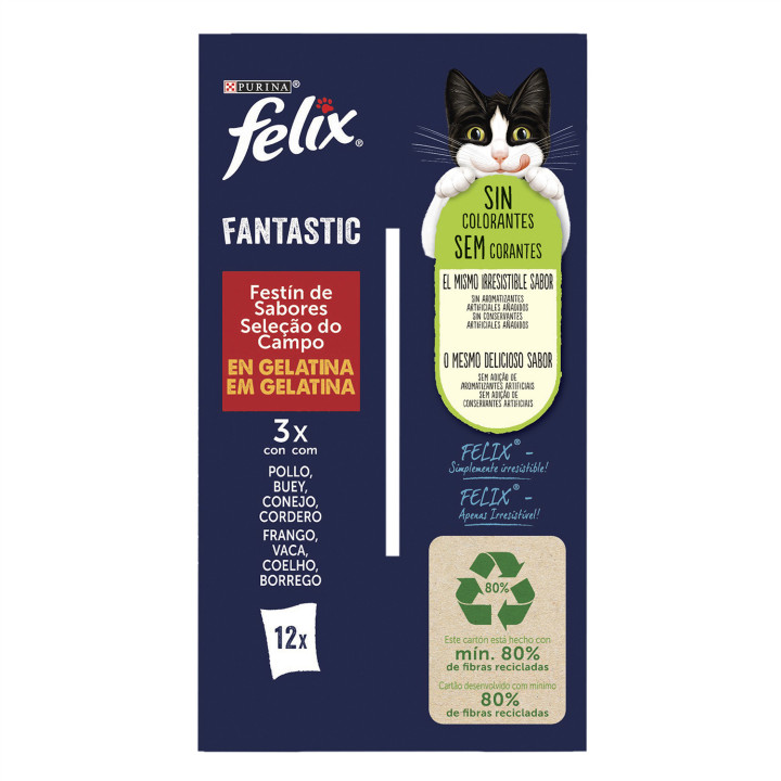 Purina Felix Fantastic Festín de Sabores Gelatina - Kompymascotas
