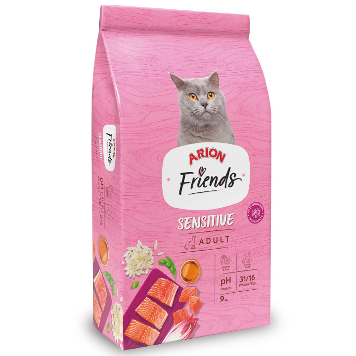 Arion Friends Cat Sensitive, pienso para gatos - Kompymascotas