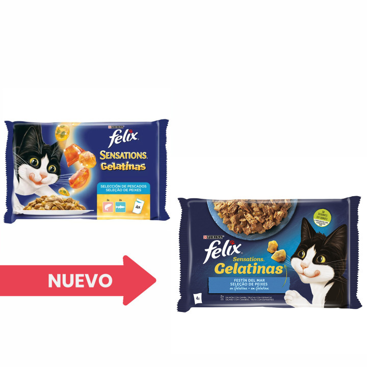 PURINA FELIX Sensation   Gelatinas Selección Pescado