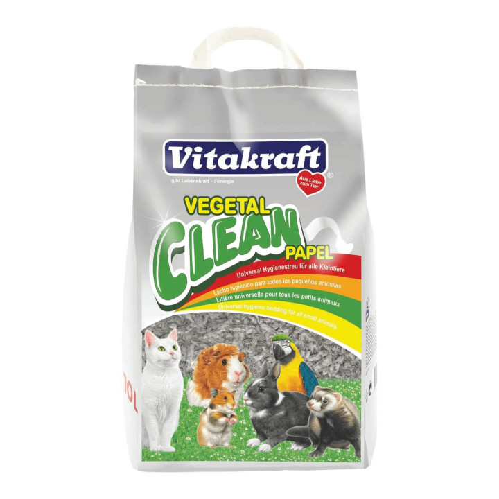 Lecho de papel reciclado prensado Vitakraft Vegetal Clean Papel, pellet