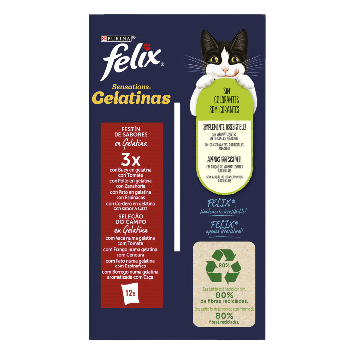 PURINA FELIX Sensation   Gelatinas Selección de Carnes