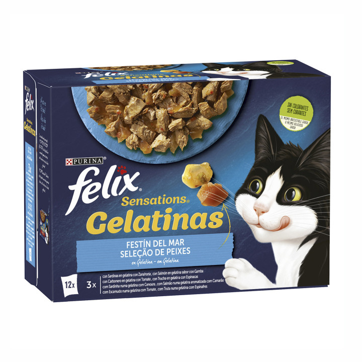 PURINA FELIX Sensation   Gelatinas Selección de Pescados