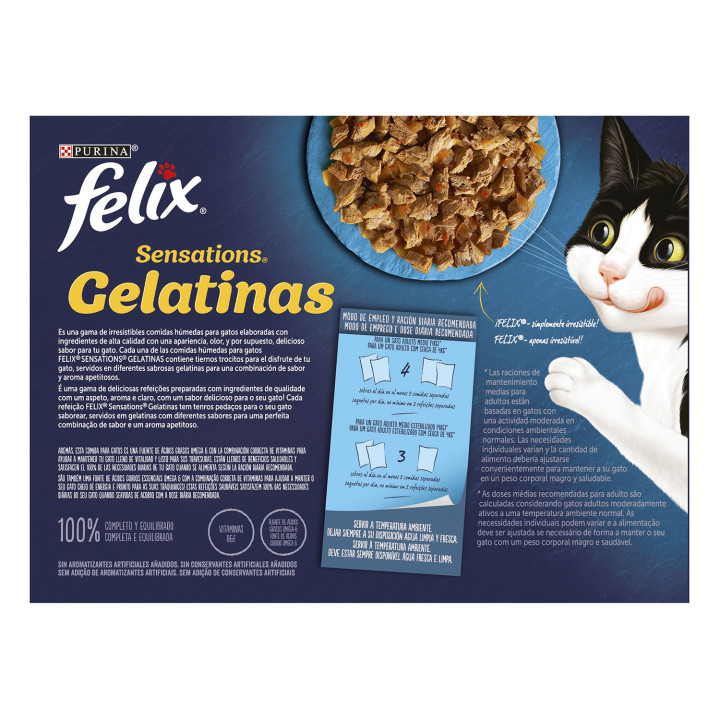 PURINA FELIX Sensation   Gelatinas Selección de Pescados
