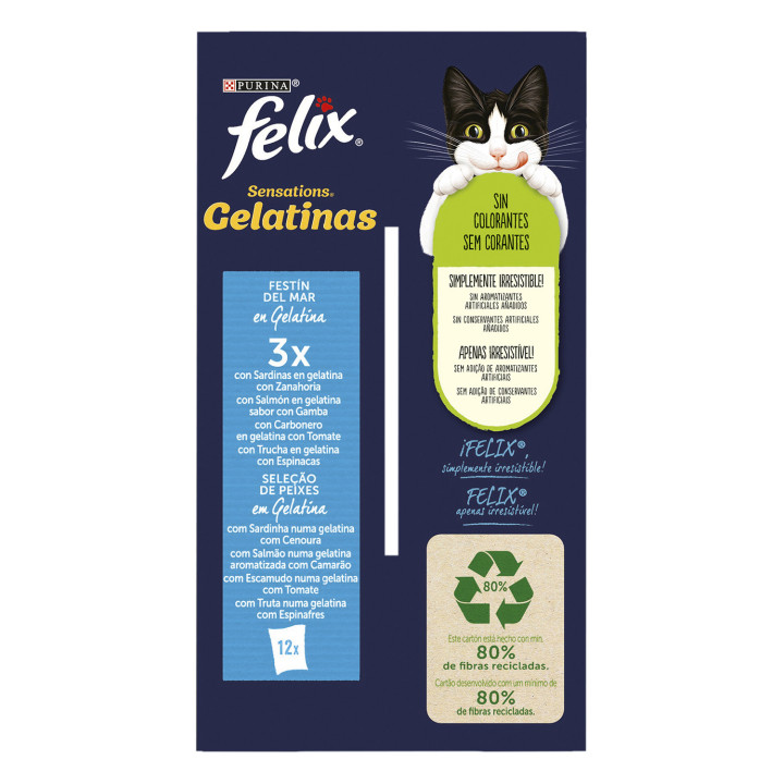 PURINA FELIX Sensation   Gelatinas Selección de Pescados