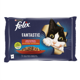 Purina Felix Festín de Carnes en Gelatina, comida húmeda para gatos - Kompymascotas