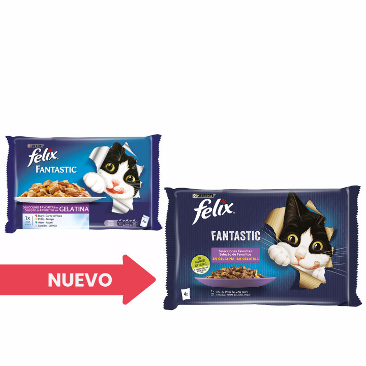 Purina Felix Selecciones Favoritas, comida húmeda para gatos - Kompymascotas