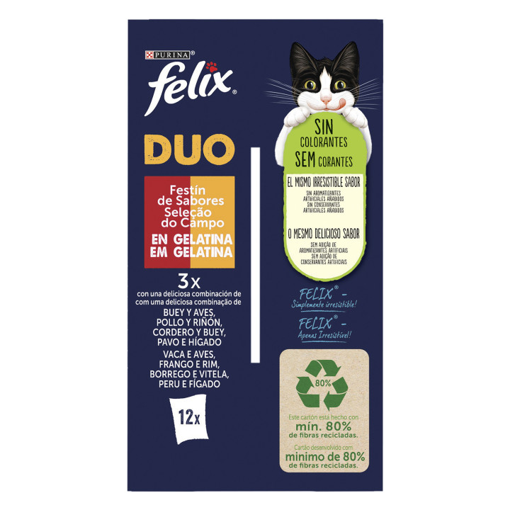 Purina Felix Fantastic Duo Delicious con carne 