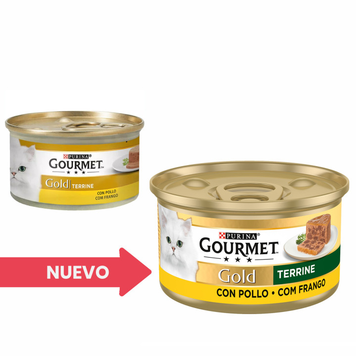 Purina Gourmet Gold Tarrine, comida húmeda para gatos - Kompymascotas