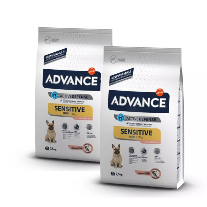 Advance Mini Sensitive con salmón y arroz Pienso para perros - Kompymascotas