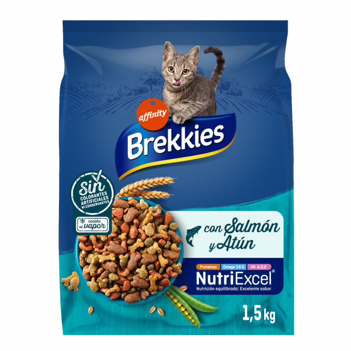 Brekkies Cat Mix Pescado, pienso para gatos - Kompymascotas