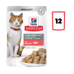 Hill's Science Plan Salmón (Bolsita), Comida húmeda para gatos - Kompymascotas