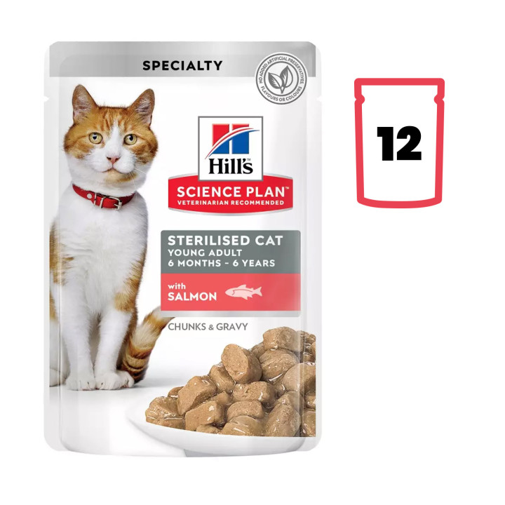 Hill's Science Plan Salmón (Bolsita), Comida húmeda para gatos - Kompymascotas
