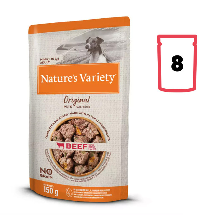 Natures Variety Original Mini Beef Pouch - Kompymascotas